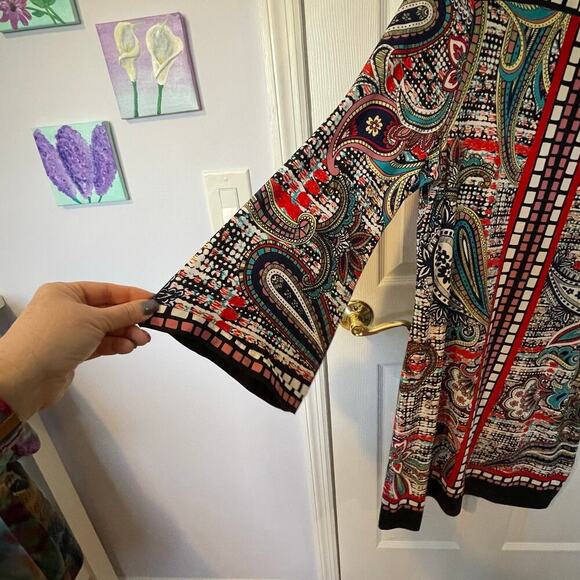 Beige by eci geometric grafittie dress 14 black red blue - Picture 5 of 8